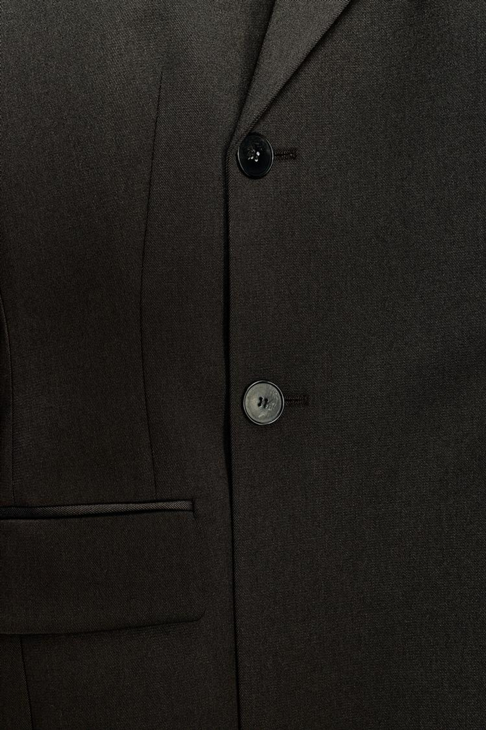 ZARA ДВУБОРТНЫЙ БЛЕЙЗЕР — ZW COLLECTION, ТЕМНО-КОРИЧНЕВЫЙ