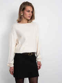 Джемпер с открытой спиной Luna (сливочный)