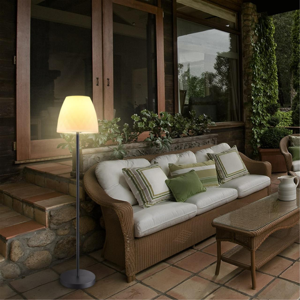 370602 STREET NT19 678 белый абажур/черная арматура Ландшафтный торшер IP44 E27 60W 100-240V CONTE