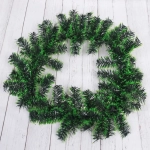 Венок хвойный «Северное сияние» d-40 см (100 веток), ПВХ зеленый иней