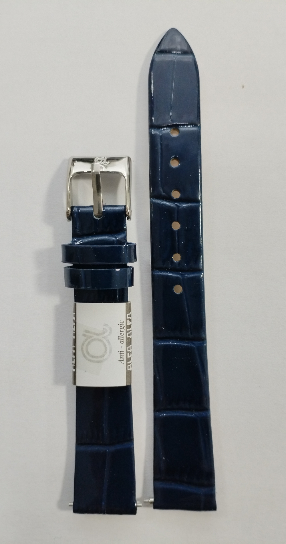 14 мм. Ремень из натуральной кожи. Лаковый крокодил.