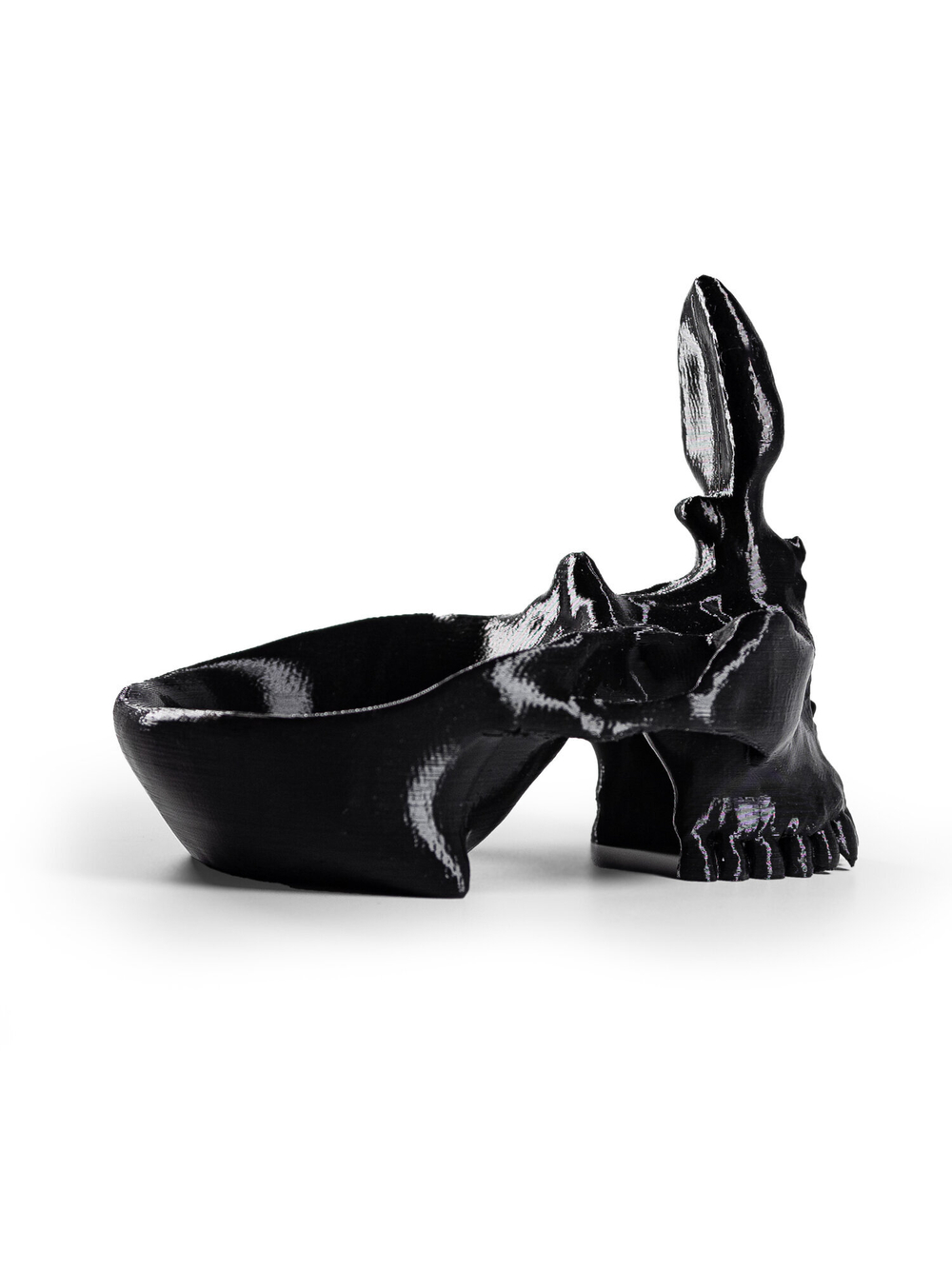 Подставка-череп для очков и мелочей в прихожую, черный, 3D печать