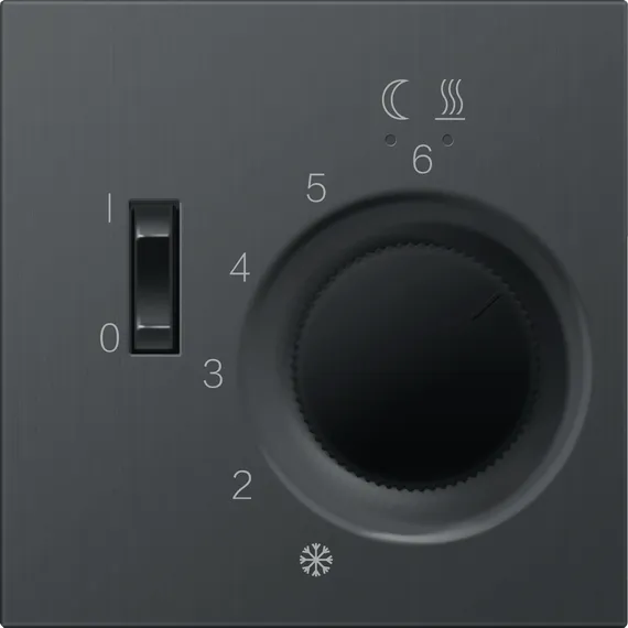Donel R98 METAL вороненая сталь накладка для регулятора тёплого пола DTEF231, серия DA