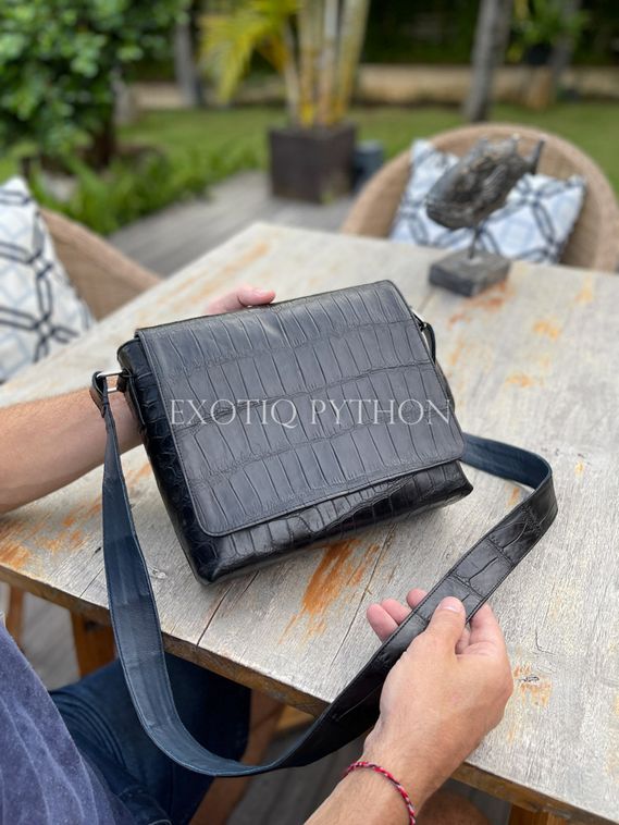Мужкая сумка из кожи крокодила BG-382