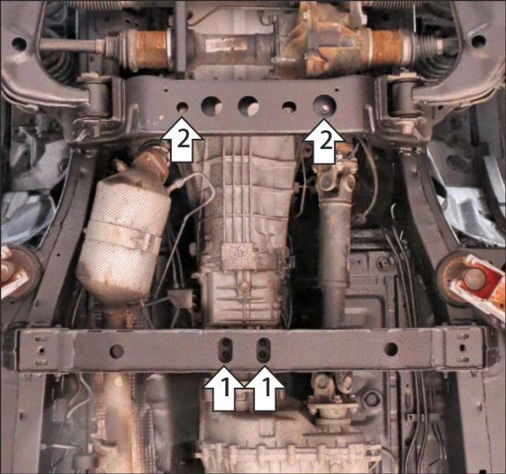 Защита стальная 2 мм КПП JAC T6; Sollers ST6 MOTODOR.78310