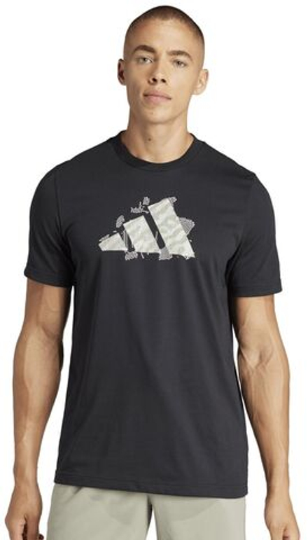 Мужская теннисная футболка Adidas Tennis Logo Slam Graphic T-Shirt - черный