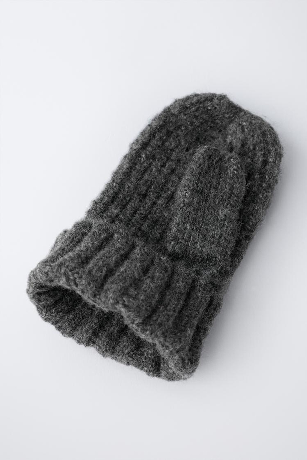 ZARA ВАРЕЖКИ, СЕРЫЙ МЕЛАНЖ