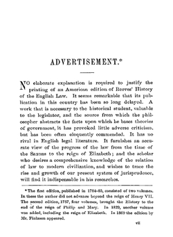 Reeves' History of the English law, from the time of the Romans, to the end of the reign of Elizabeth. Volume 1 | John Reeves