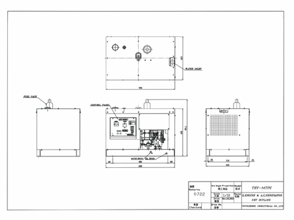 Дизельный генератор TOYO TKV 14 TPC