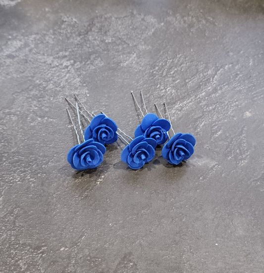 Набор шпилек "Розочки мини" латекс, 5 шт, белые