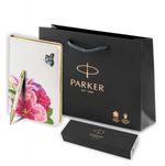 Подарочный набор: Шариковая ручка Parker IM Premium K318 Pearl GT и Ежедневник недатированный белый