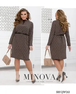 Платье 263-черно-бежевый Minova