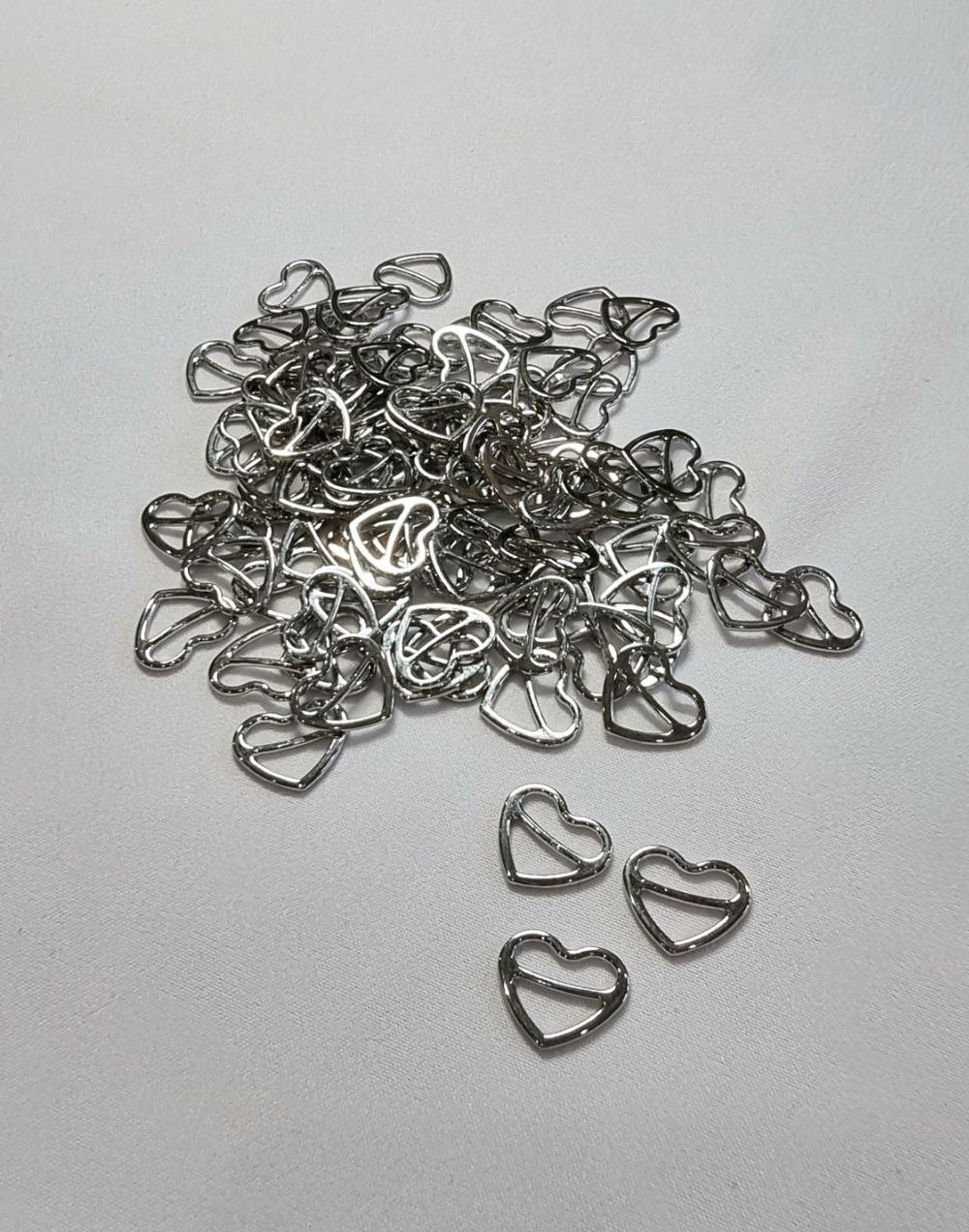 Регулятор сердечко серебро 10 мм