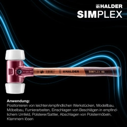 молоток SIMPLEX с бойками из суперпластика 50 мм 3007.050