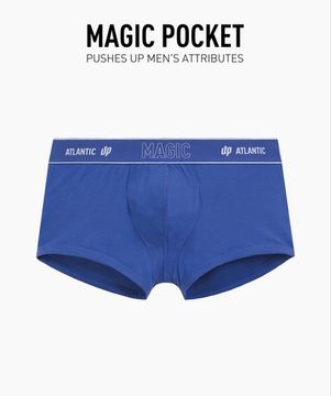 Трусы мужские боксеры (1 шт) Atlantic MH-1200, хлопок, голубой