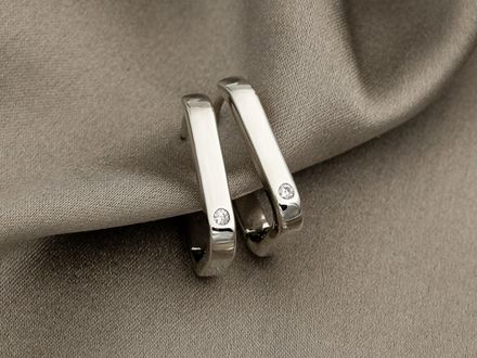 Швензы-Кольца прямоугольные 13х20мм, цвет серебро