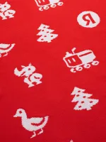 Плед Яндекс Рождественский красный