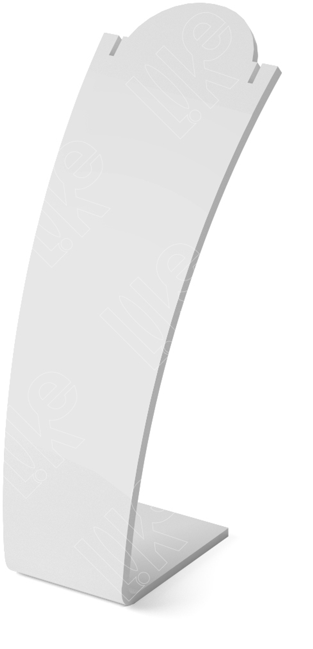 Бюст для колье/изогнутый/2 прорези/Н-140 мм./ПЭТ карман