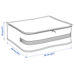 Кофр для хранения IKEA GORSNYGG (ГЁРСНЮГГ), Серый, 55x49x19 см