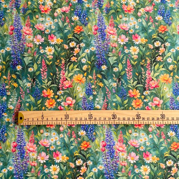 ЗЕЛЕНЫЙ ЛУГ. 100% хлопок Handmade Fabrics 2
