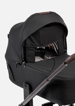 Peppy Коляска детская Monaco thermo 2 в 1 Black (черный), рама серо-коричневая