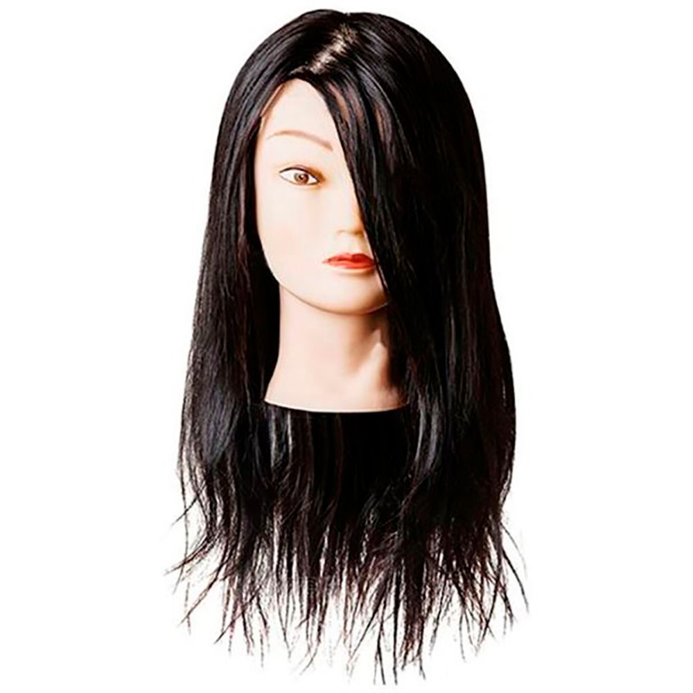 Голова учебная 40-45см брюнет 100% натуральные волосы