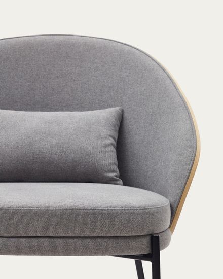 Кресло Eamy светло-серое из шпона ясеня с натуральной отделкой Испания La Forma