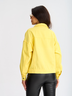 Джинсовая куртка женская жёлтая
