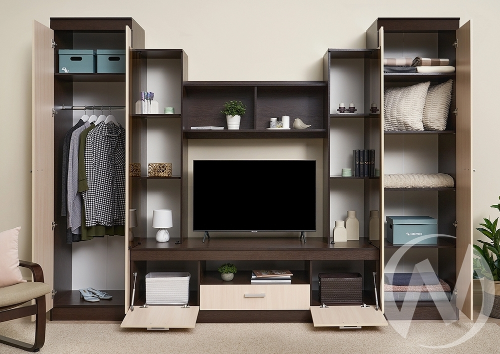 Гостиная Атлантида 2 (венге/дуб беленый)