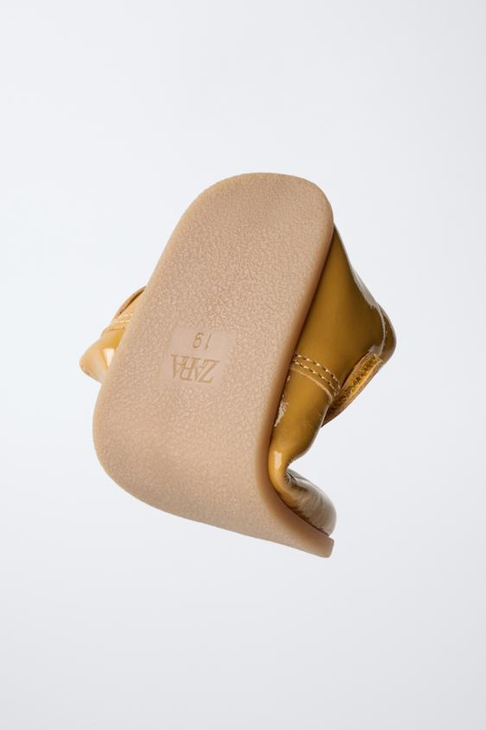 ZARA КОЖАНЫЕ ТУФЛИ BAREFOOT, КОРИЧНЕВЫЙ