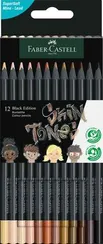 Rəngli karandaş \ Цветные карандаши  Faber-Castell Black Edition Skin Tone Colored Pencils: 10