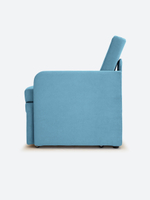 Кресло-кровать "Миник" с левым подлокотником, под правую руку, велюр Candy Blue