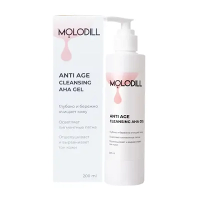 Гель MOLODILL для умывания ANTI AGE CLEANSING AHA GEL, 200 мл