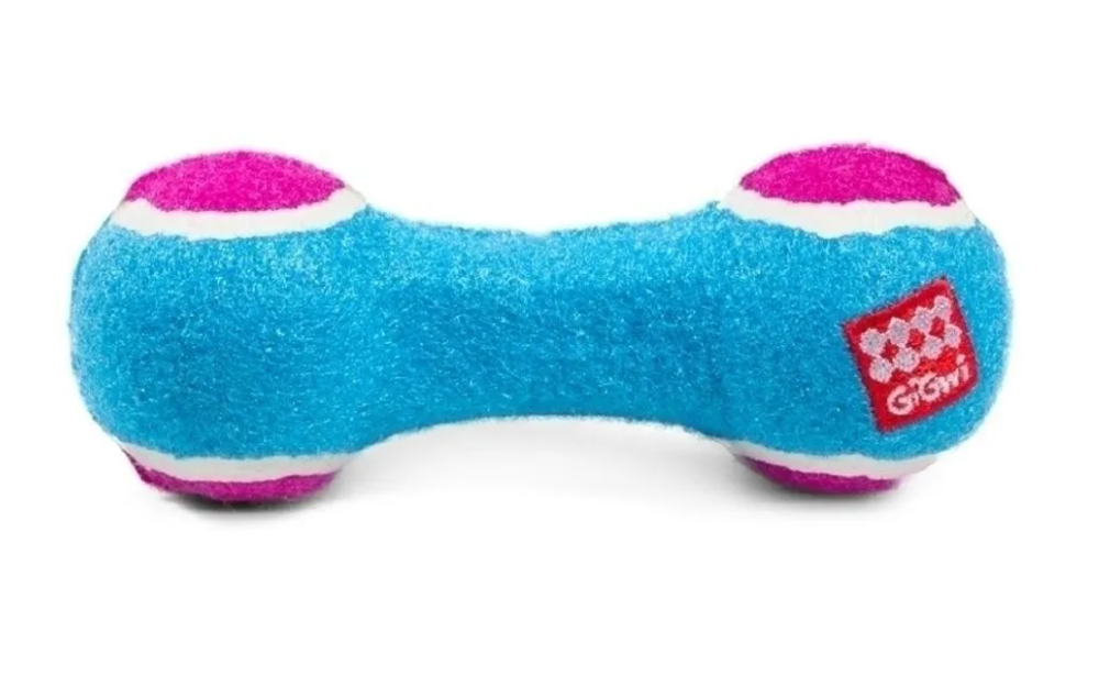 Игрушка GiGwi для собак "Гантель малая с пищалкой" 13 см (Гигви)