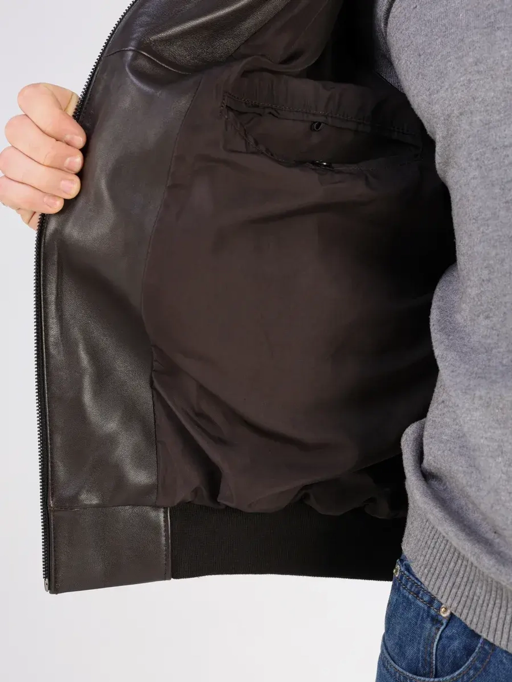 Кожаная куртка демисезонная Турция бомбер