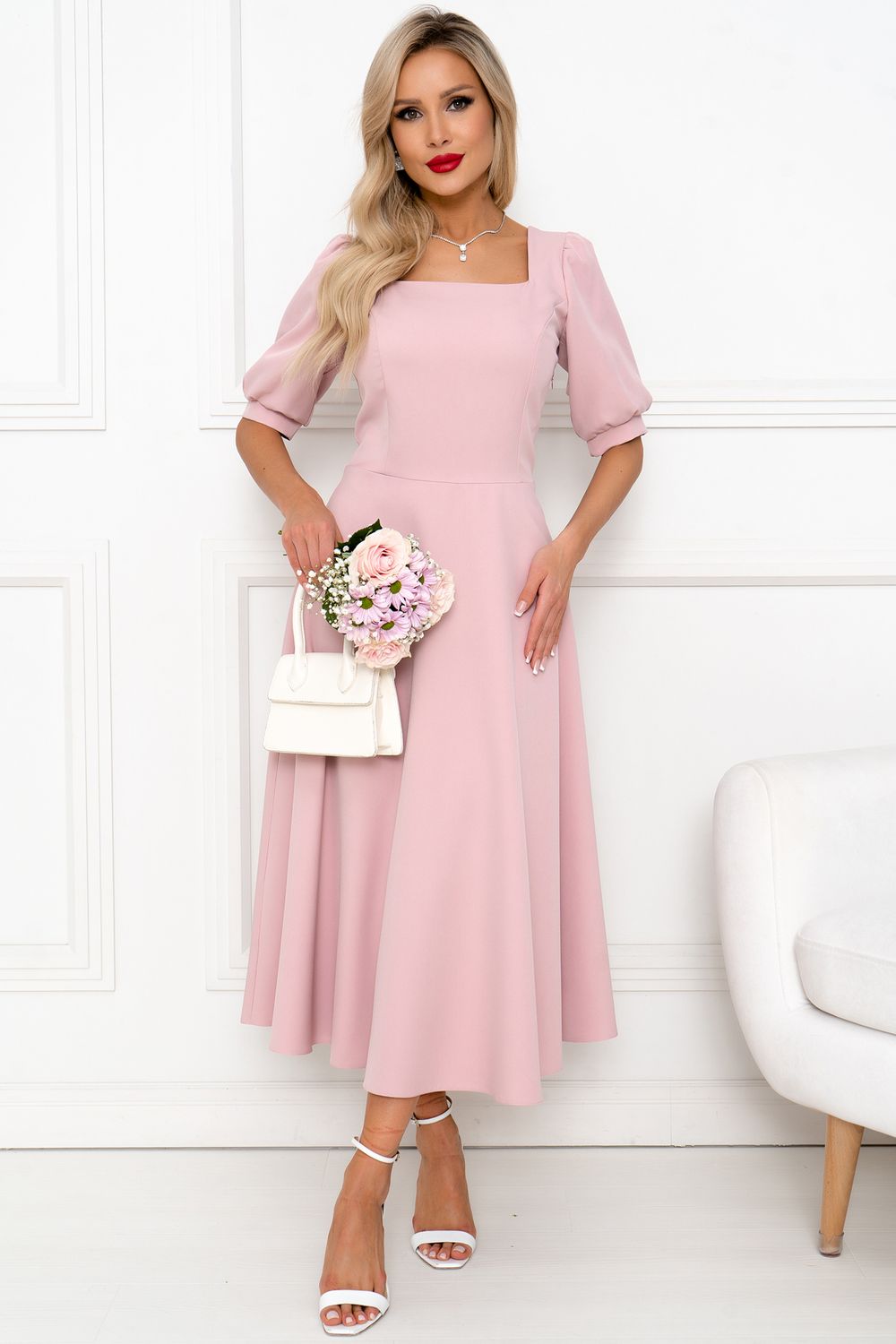 Платье Моника (пудровый)-42р-р Р11-1200/3 Nikol