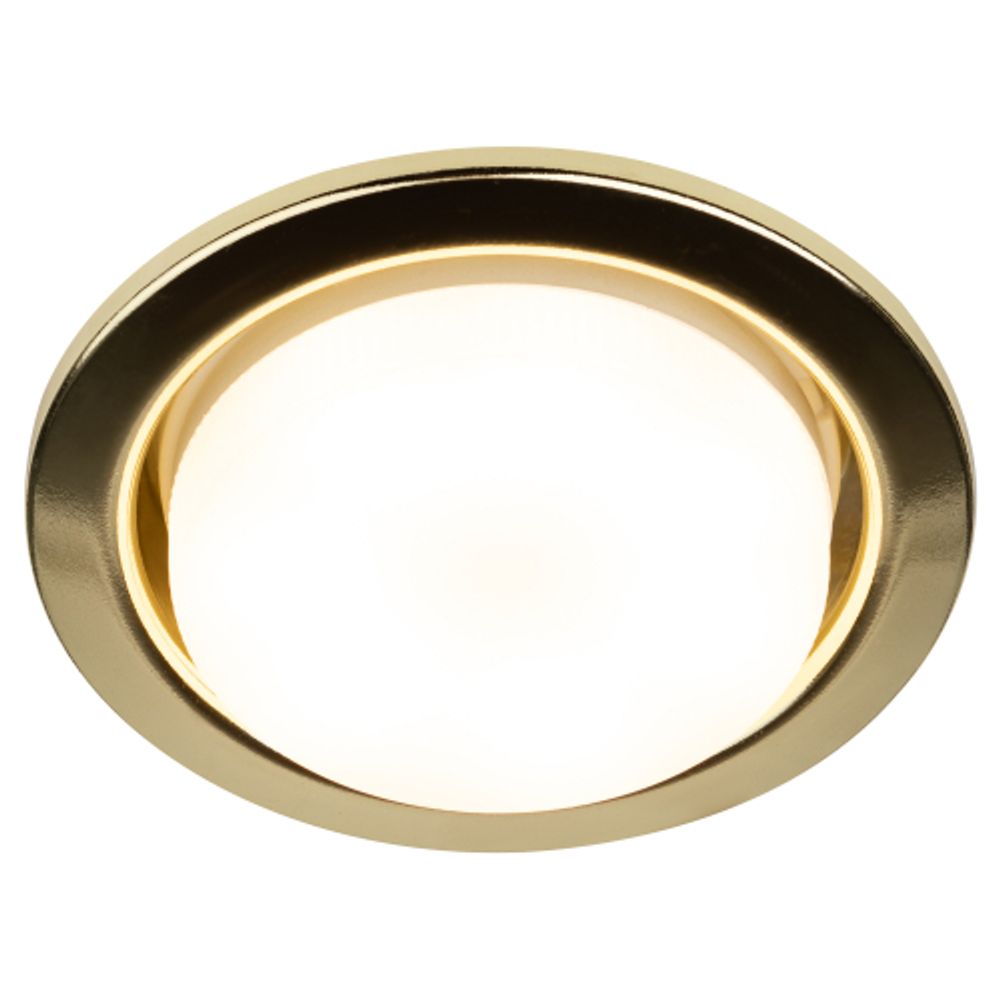 Светильник встраиваемый ЭРА KL35 GD /1 (к) под лампу GX53 золото термокольцо в комплекте | Встраиваемые светильники Для ламп GX53