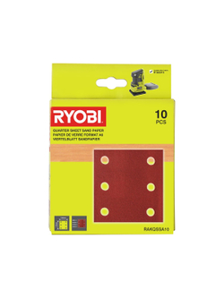 Набор шлифлистов RAKQSSA10 (106х113 мм) Ryobi 5132004448