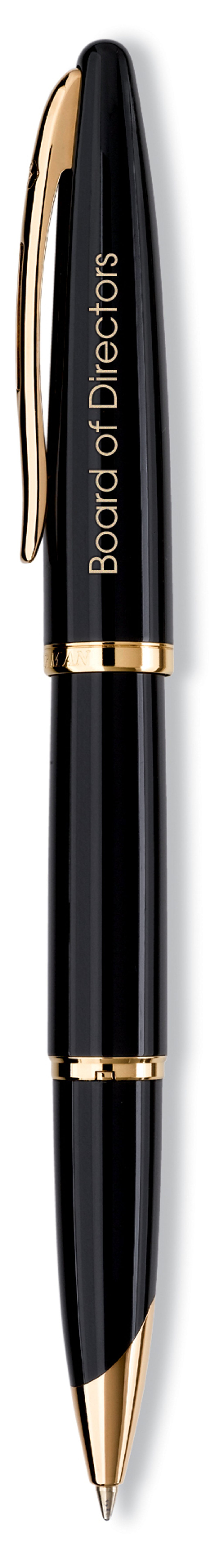 Ручка-роллер Waterman Carene, цвет: Black GT, стержень: Fblk