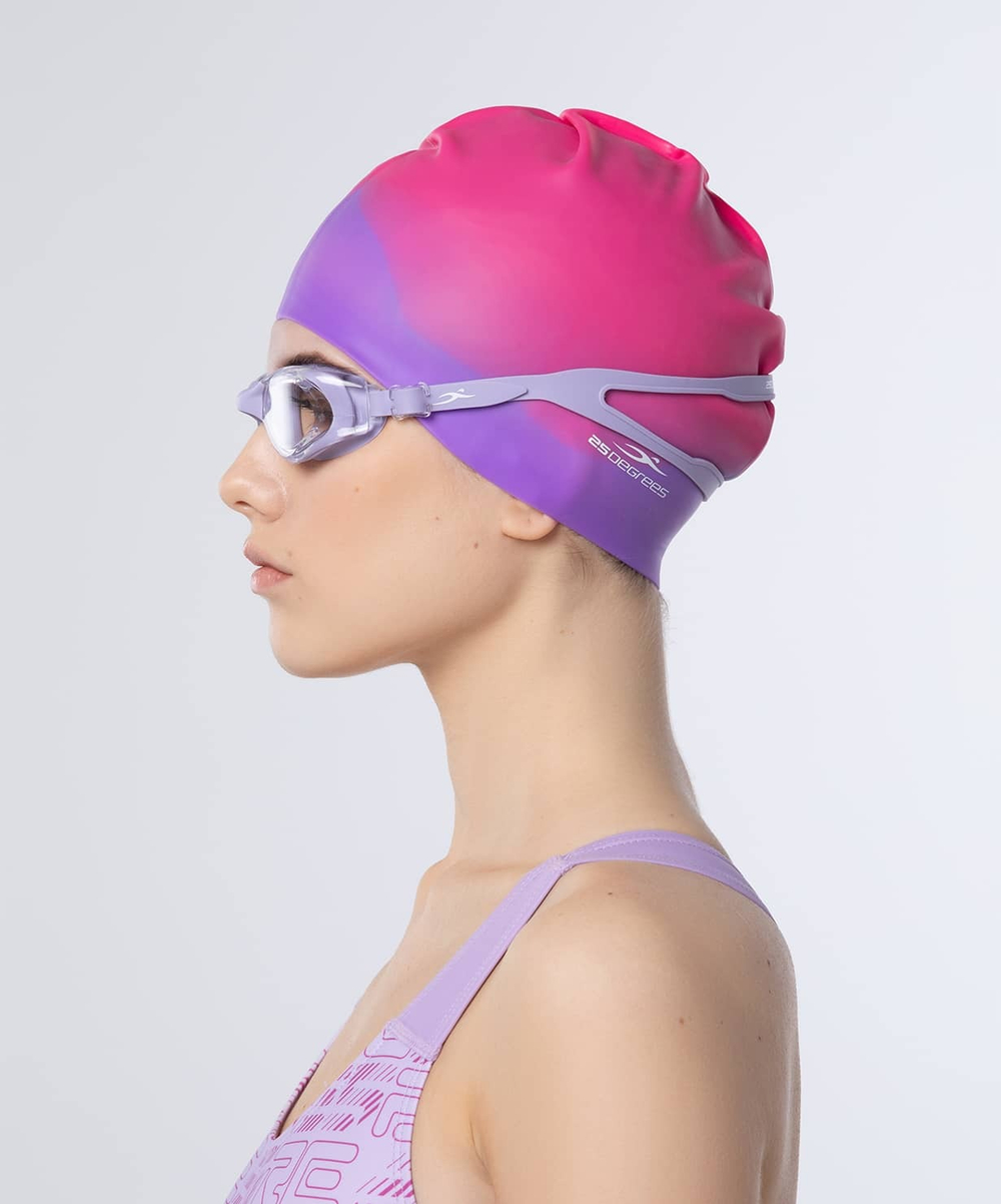 Шапочка для плавания Relast Pink/Purple, силикон