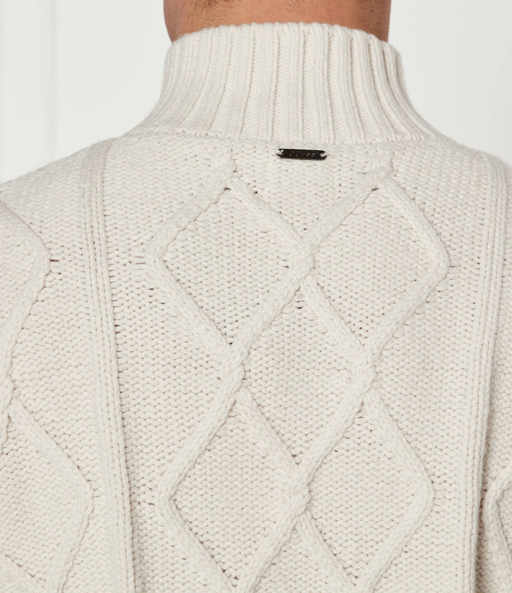 Свитер DIAMOND CABLE GUESS - экрю(M4BR49 Z3IN0)