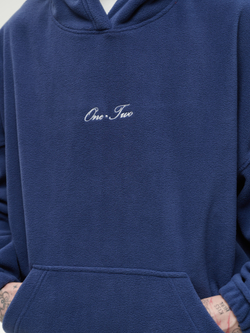 Drawstring Hoodie Navy Smoke