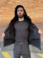 Тактический демисезонный костюм / softshell / чёрный