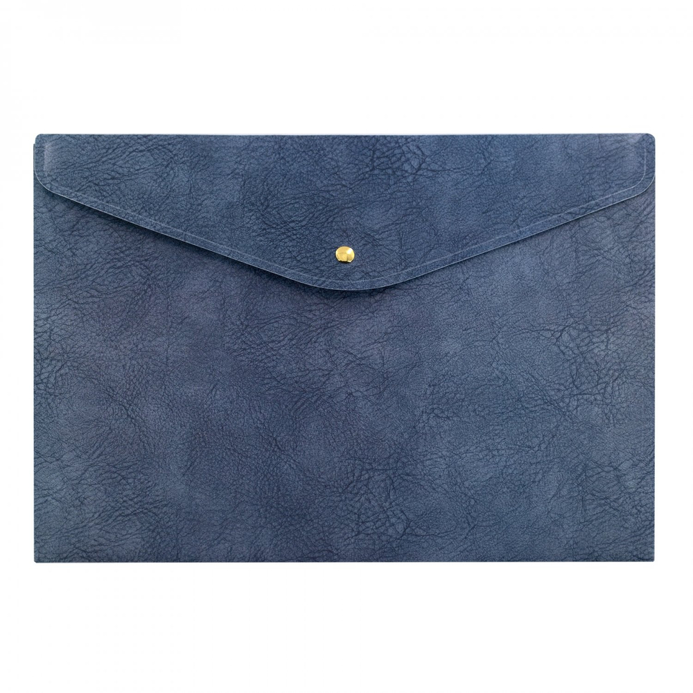 Папка-конверт на кнопке Alingar, A4, 235х330 мм, 180 мкм, горизонтальная, ассорти, "4 цвета кожи"