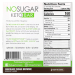 No Sugar Company, Keto Bar™, брауни с шоколадной помадкой, 12 батончиков по 40 г (1,41 унции)