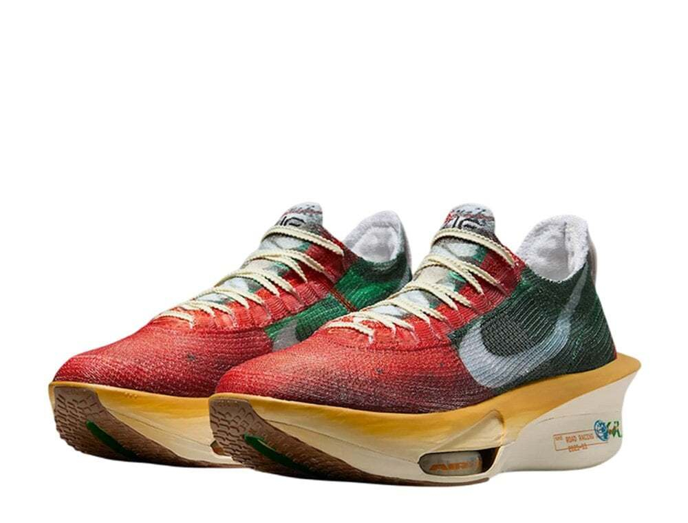 Кроссовки для бега мужские Nike Air Zoom Alphafly Next 3 Премиум М Красно-Зеленые
