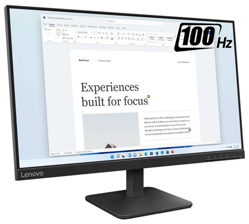 Монитор 23.8" Lenovo L24-4e/68C2KAC1EU черный