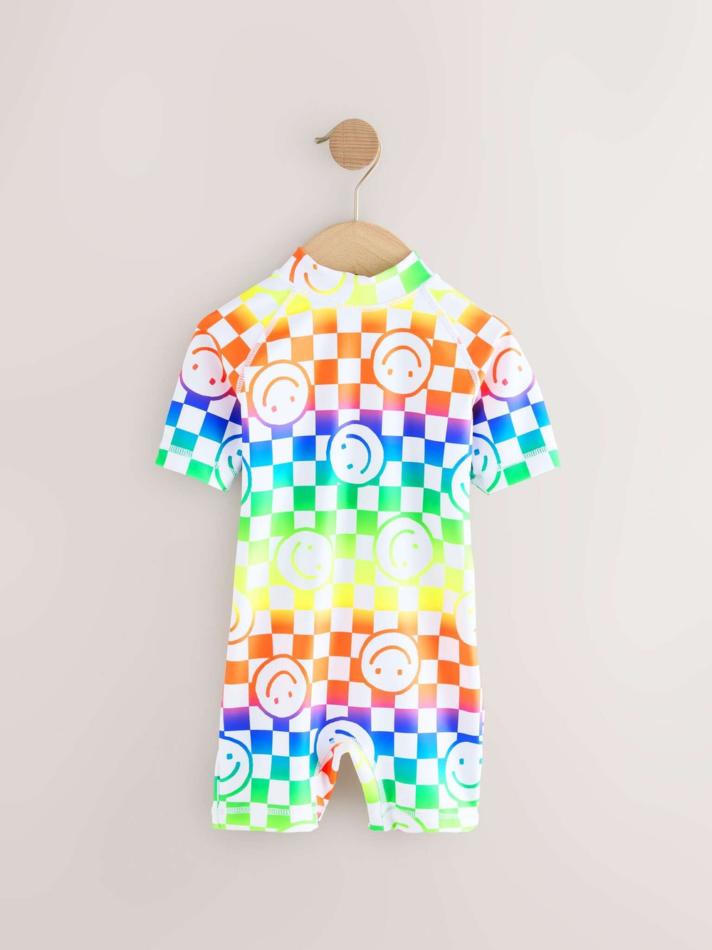 Костюм плавательный слитный для мальчика Next E91-830, Белый, Оранжевый, Синий