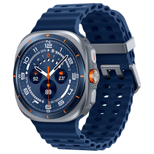 Умные часы Samsung Galaxy Watch Ultra (2025) 47mm LTE, ремешок Marine, Titanium Blue (Синий титан) SM-L705