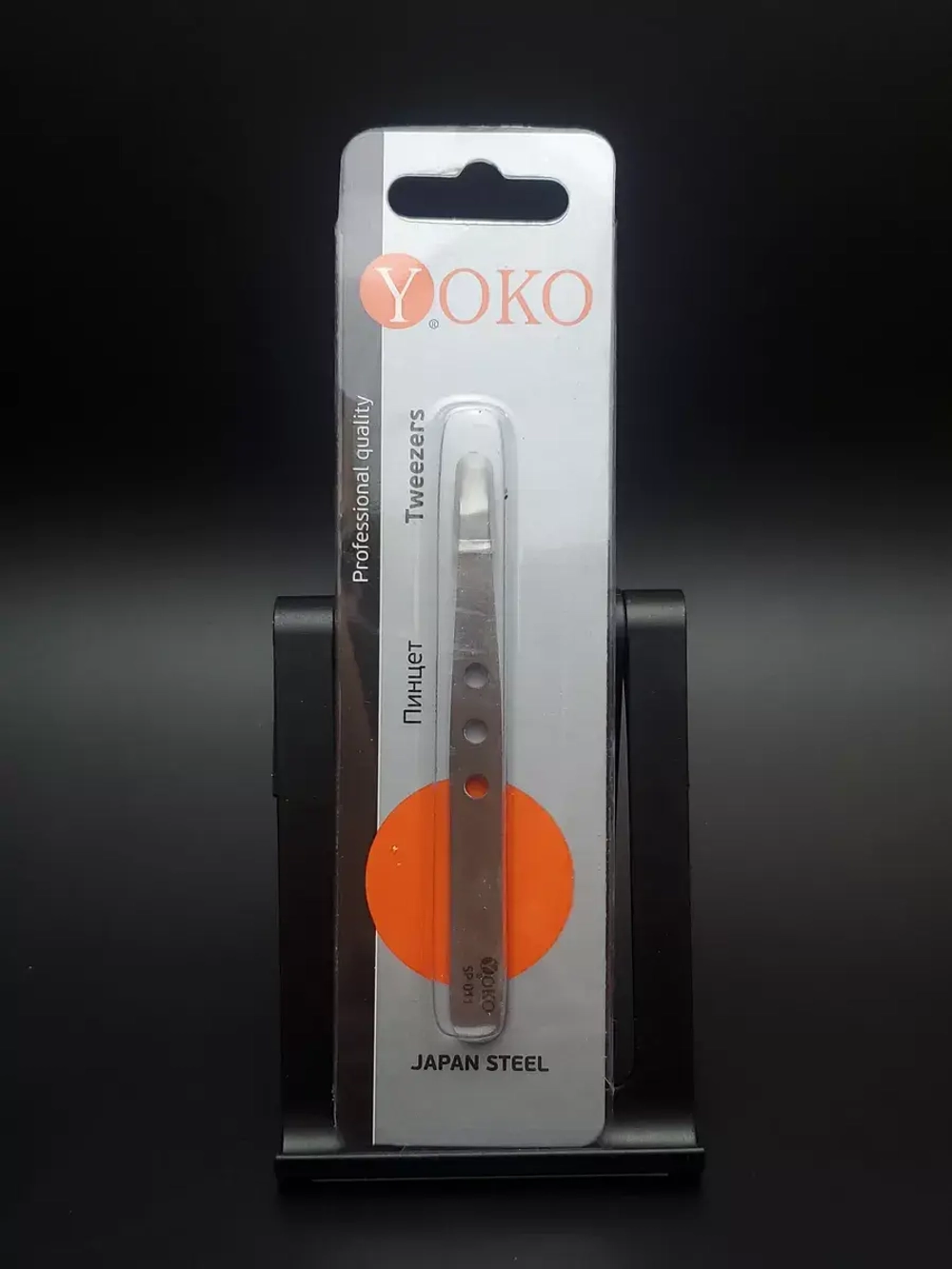 Yoko. Пинцет скошенный матовый, 95 мм. Артикул Y SP 011